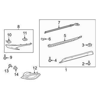 Lexus OE - Rear Bumper - Bumper & Components (Lower Components, Nap Built)