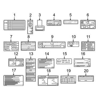 Lexus OE - Information Labels - Labels