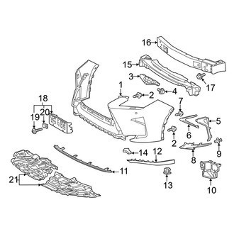 Lexus OE - Front Bumper & Grille - Bumper & Components