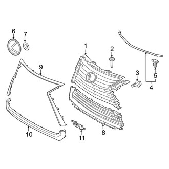 Lexus OE - Front Bumper & Grille - Grille & Components