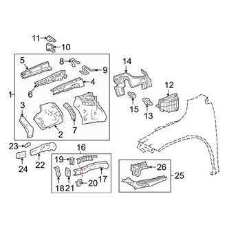 Lexus OE - Fender - Structural Components & Rails