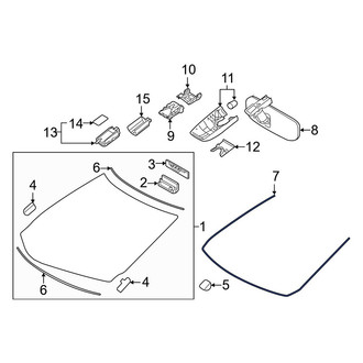 Lexus OE - Front Upper Windshield Seal