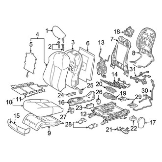 Lexus OE - Seats & Tracks - Passenger Seat Components