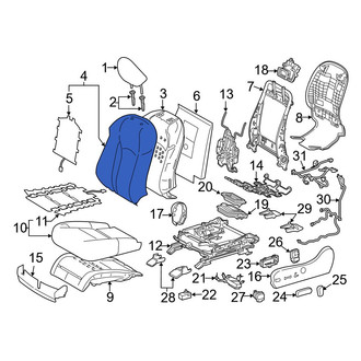 Lexus OE - Center Right Seat Back Cushion Cover