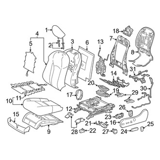 Lexus OE - Seats & Tracks - Driver Seat Components