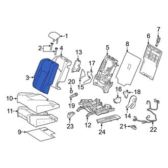 Lexus OE - Center Right Seat Back Cushion Cover