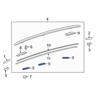 Lexus OE - Roof Luggage Carrier Side Rail Seal
