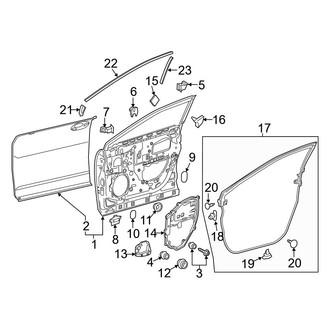 Lexus OE - Front Door - Door & Components