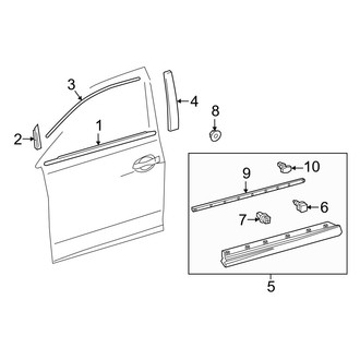 Lexus OE - Front Door - Exterior Trim