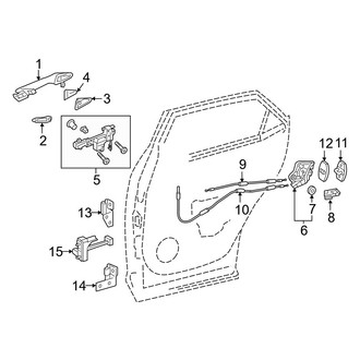 Lexus OE - Rear Door - Lock & Hardware