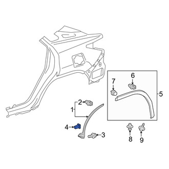 Lexus OE - Wheel Arch Molding Nut