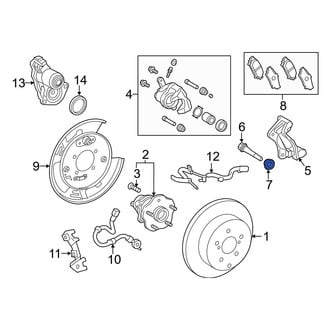 Lexus OE - Rear Disc Brake Caliper Pin Boot