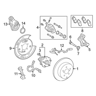 Lexus OE - Rear Suspension - Brake Components (FWD)