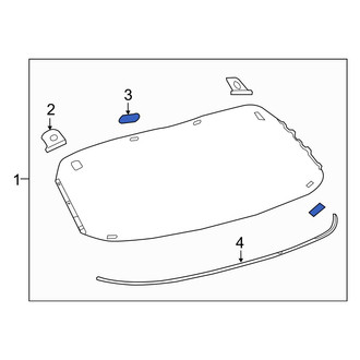 Lexus OE - Rear Back Glass Spacer