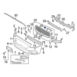Lincoln OE - Bumper Cover Emblem Nut