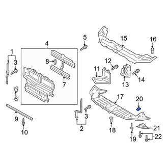 Lincoln OE - Bumper Cover Support Rail Clip