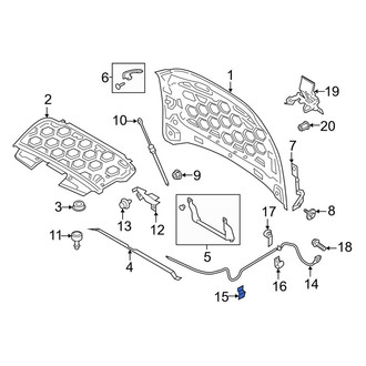 Lincoln OE - Hood Release Cable Clip