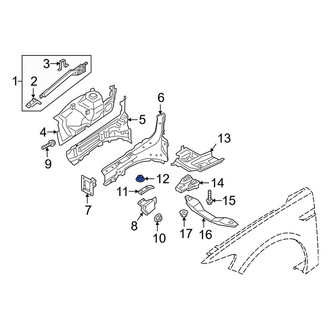 Lincoln OE - Lower A/C Condenser Nut