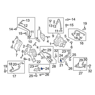 Lincoln OE - Right Upper Turbocharger Coolant Line Gasket