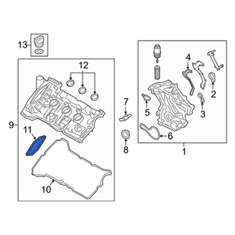 Lincoln OE - Right Outer Engine Valve Cover Gasket