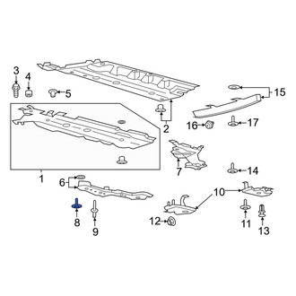 Lincoln OE - Floor Pan Heat Shield Nut