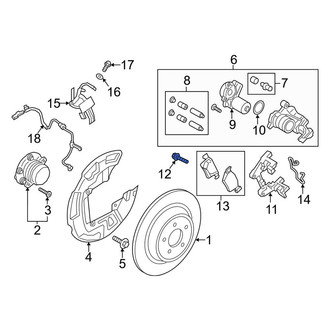 Lincoln OE - Disc Brake Caliper Anchor Plate Bolt