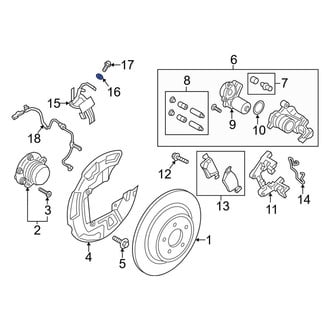 Lincoln OE - Brake Hydraulic Hose Caliper Bolt Washer