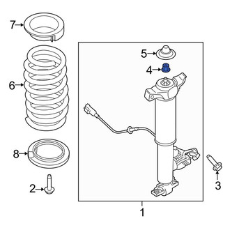 Lincoln OE - Rear Upper Suspension Shock Absorber Nut