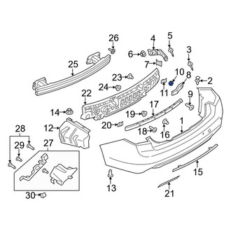 Lincoln OE - Door Interior Trim Panel Nut