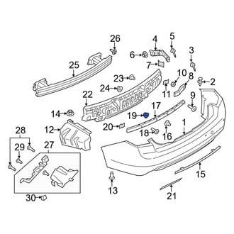 Lincoln OE - Bumper Cover Support Rail Nut