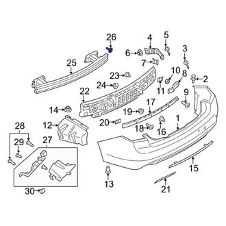 Lincoln OE - Bumper Impact Bar Bolt