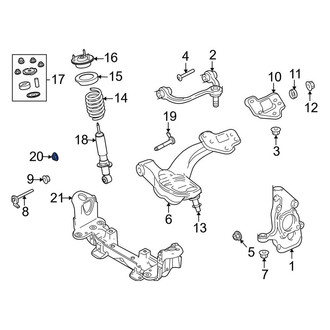 Lincoln OE - Front Lower Inner Suspension Control Arm Nut