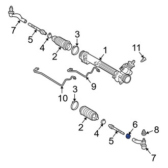 Lincoln OE - Inner Steering Tie Rod Nut