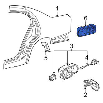 Lincoln OE - Rear Quarter Panel Air Vent Grille