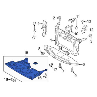 Lincoln OE - Front Radiator Support Splash Shield