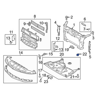 Lincoln OE - Radiator Support Splash Shield Nut
