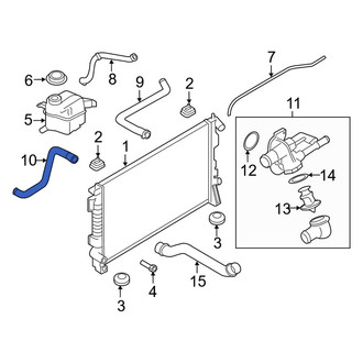 Lincoln OE - Upper Radiator Coolant Hose