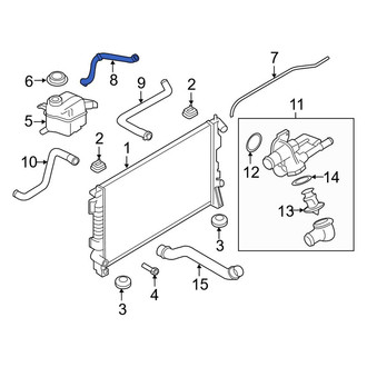 Lincoln OE - Front Engine Coolant Overflow Hose