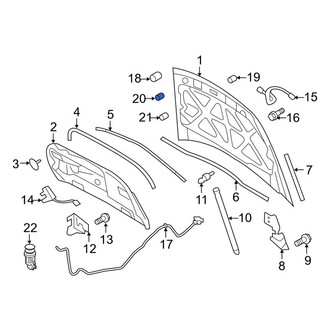 Lincoln OE - Rear Deck Lid Stop Buffer