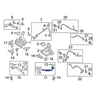 Lincoln OE - Left Turbocharger Oil Line