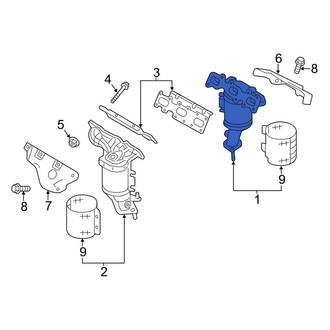 Lincoln OE - Right Catalytic Converter with Integrated Exhaust Manifold