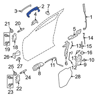 Lincoln OE - Rear Outer Exterior Door Handle