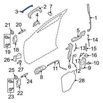 Lincoln OE - Front Left Outer Exterior Door Handle Cover