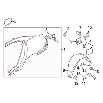 Lincoln OE - Quarter Panel Splash Shield Clip