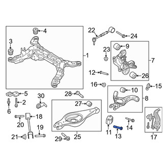 Lincoln OE - Rear Suspension Control Arm Bolt