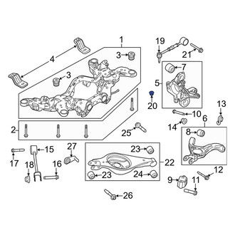 Lincoln OE - Rear Suspension Stabilizer Bar Link Nut