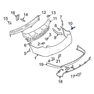 Lincoln OE - Rear Bumper Cover Support Rail Rivet