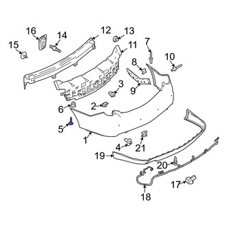 Lincoln OE - Bumper Impact Bar Screw
