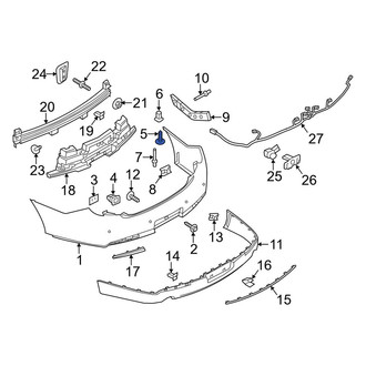 Lincoln OE - Bumper Cover Support Rail Screw