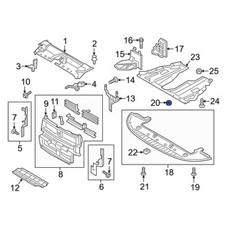 Lincoln OE - Floor Pan Splash Shield Nut